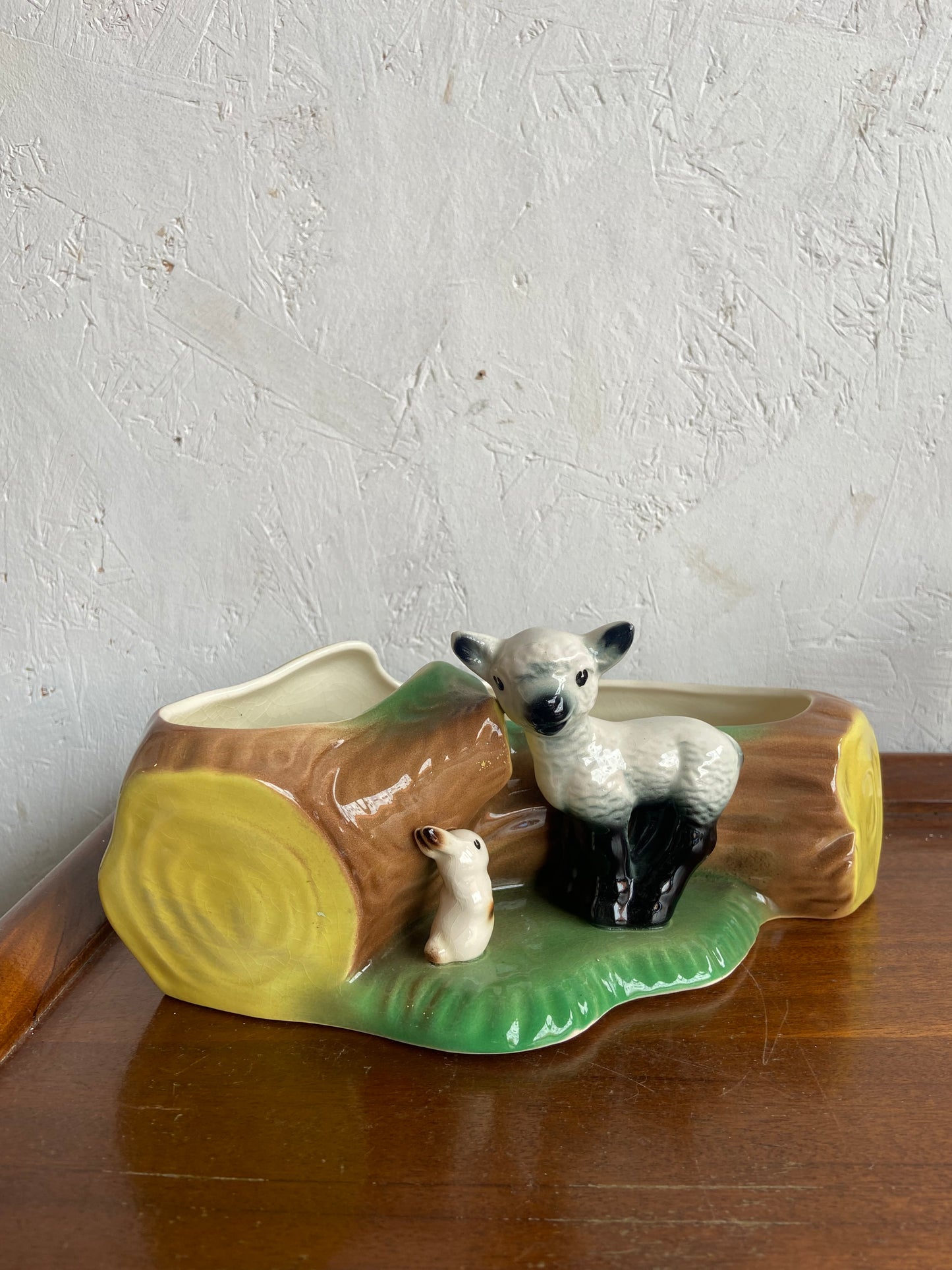 Hornsea Fauna Lamb and Rabbit Vase