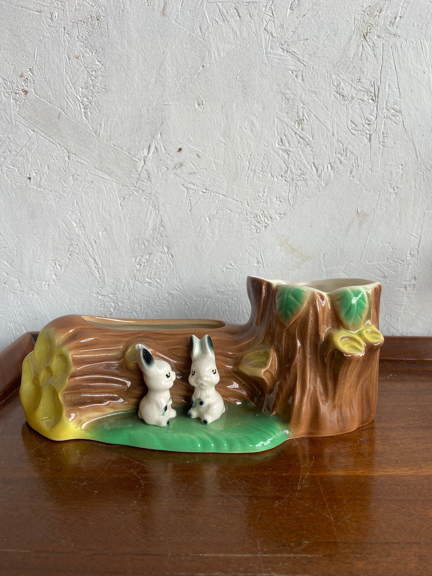 Hornsea Rabbit Log Vase