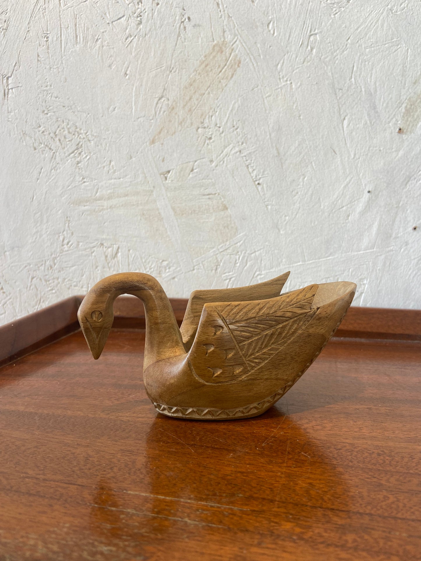 Carved Wooden Swan