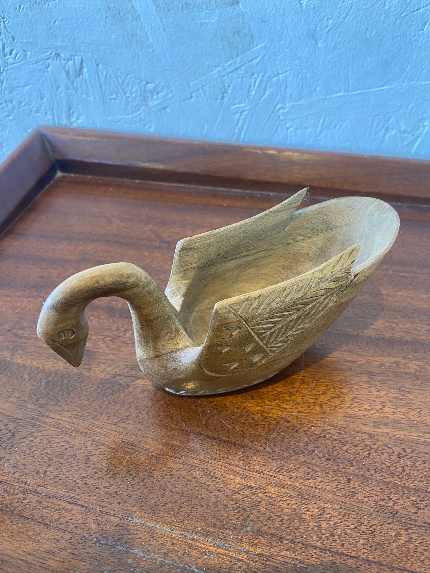 Carved Wooden Swan