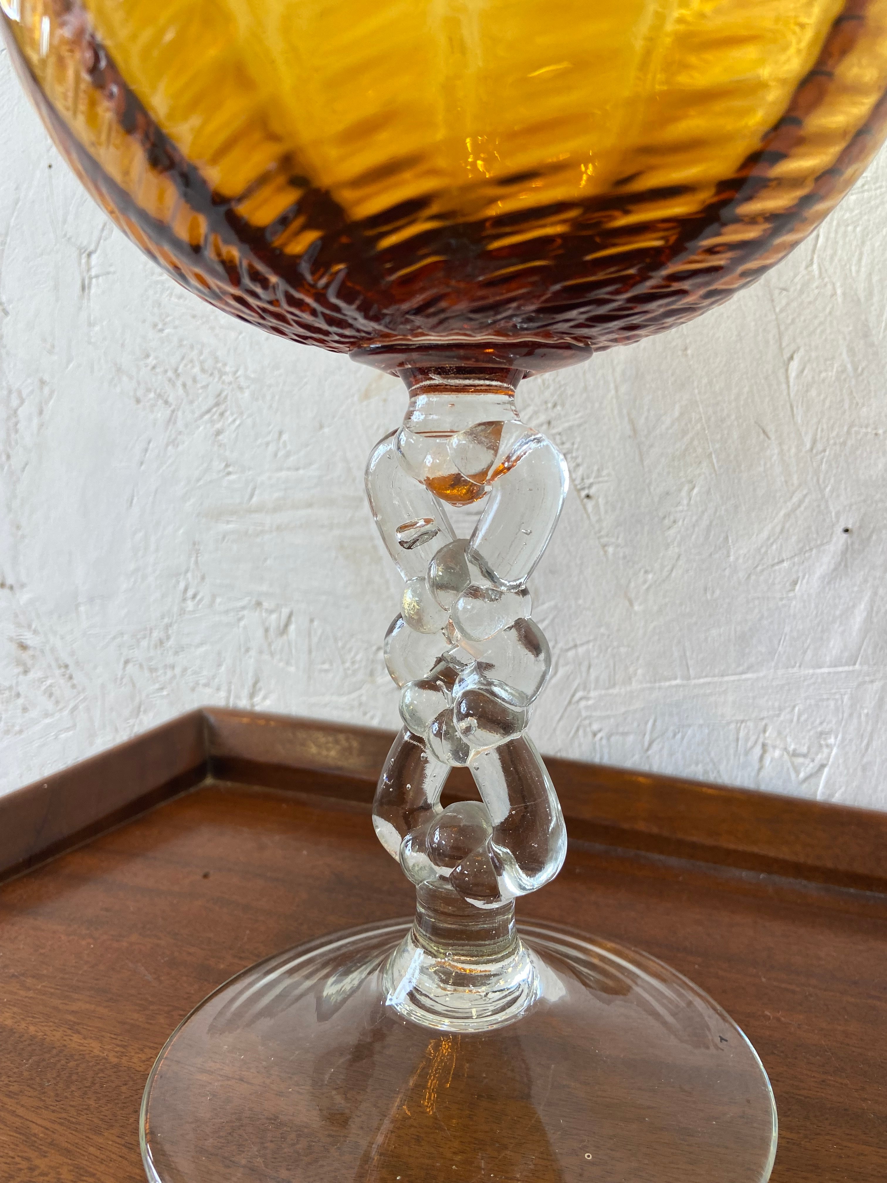 Clear and retailer Amber Glass Vase