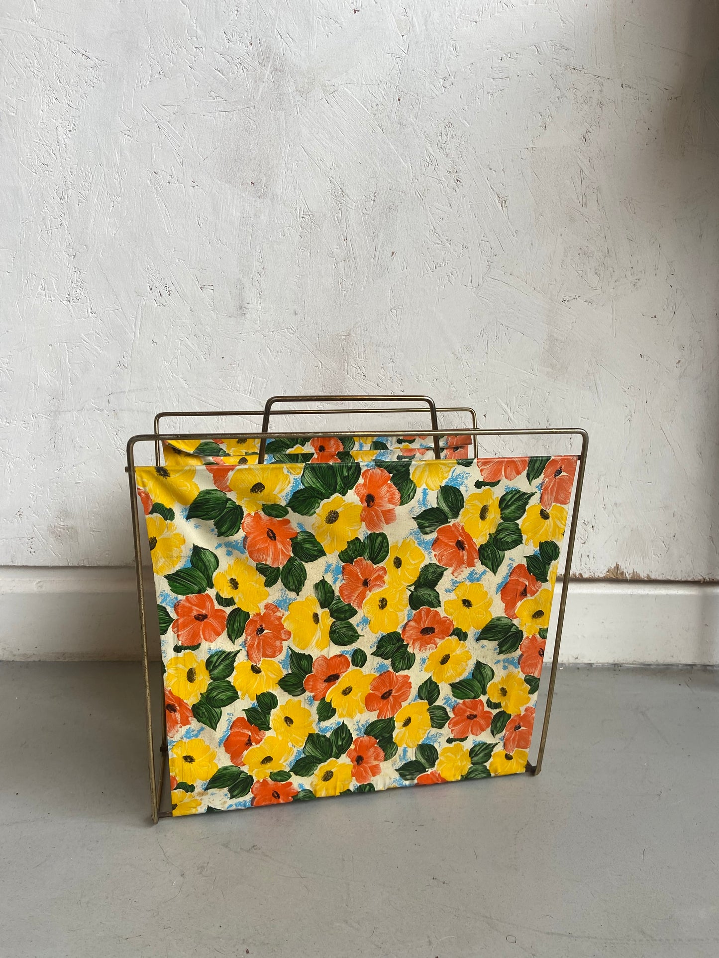 Floral Fabric Magazine Rack