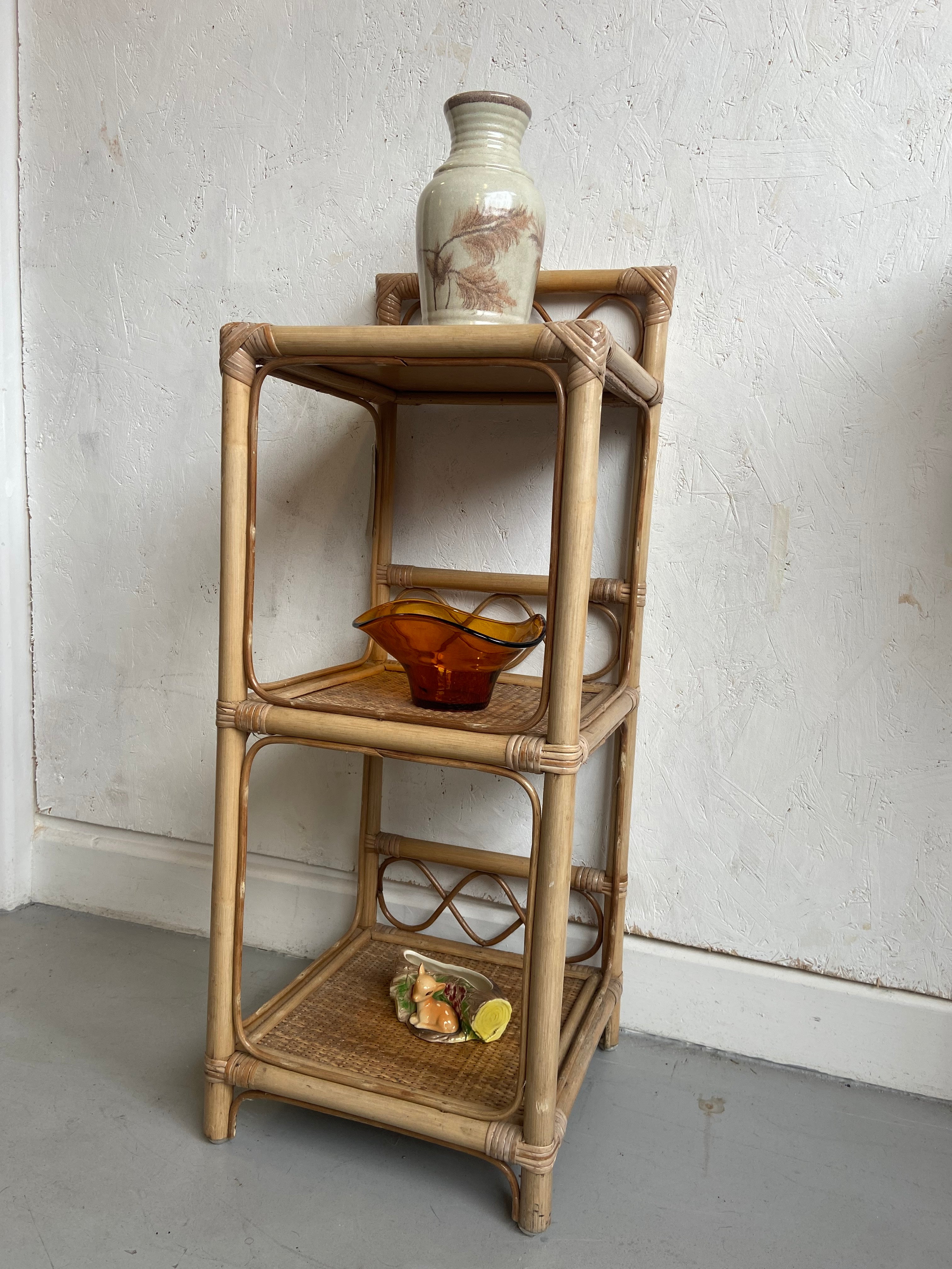 Cane 3-Tier Shelf Unit – Easterly