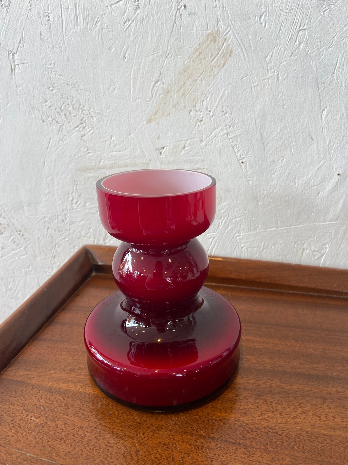 Scandinavian Red Art Glass Vase