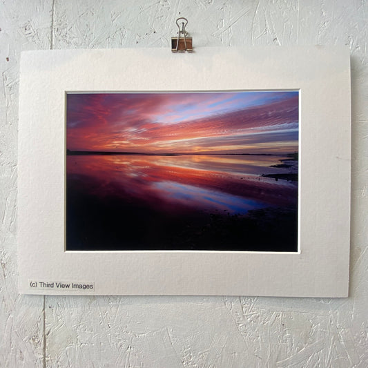 Third View Images 'Pre-dawn colours over Humberston Creek' Mounted Print