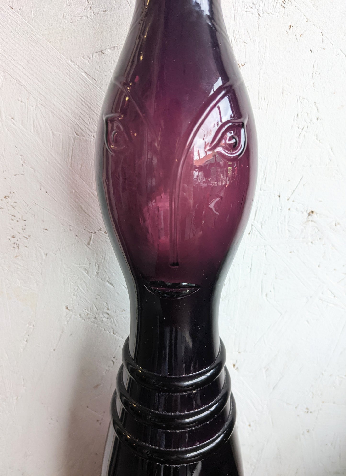 Mid Century Purple Glass Genie Bottle