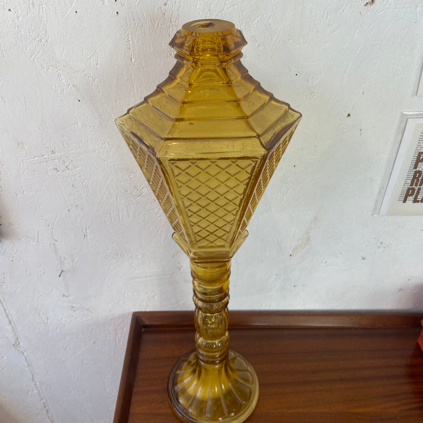 Empoli Amber Art Glass Lantern