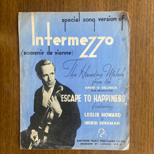 Intermezzo (souvenir de vienne) Sheet Music from Escape to Happiness