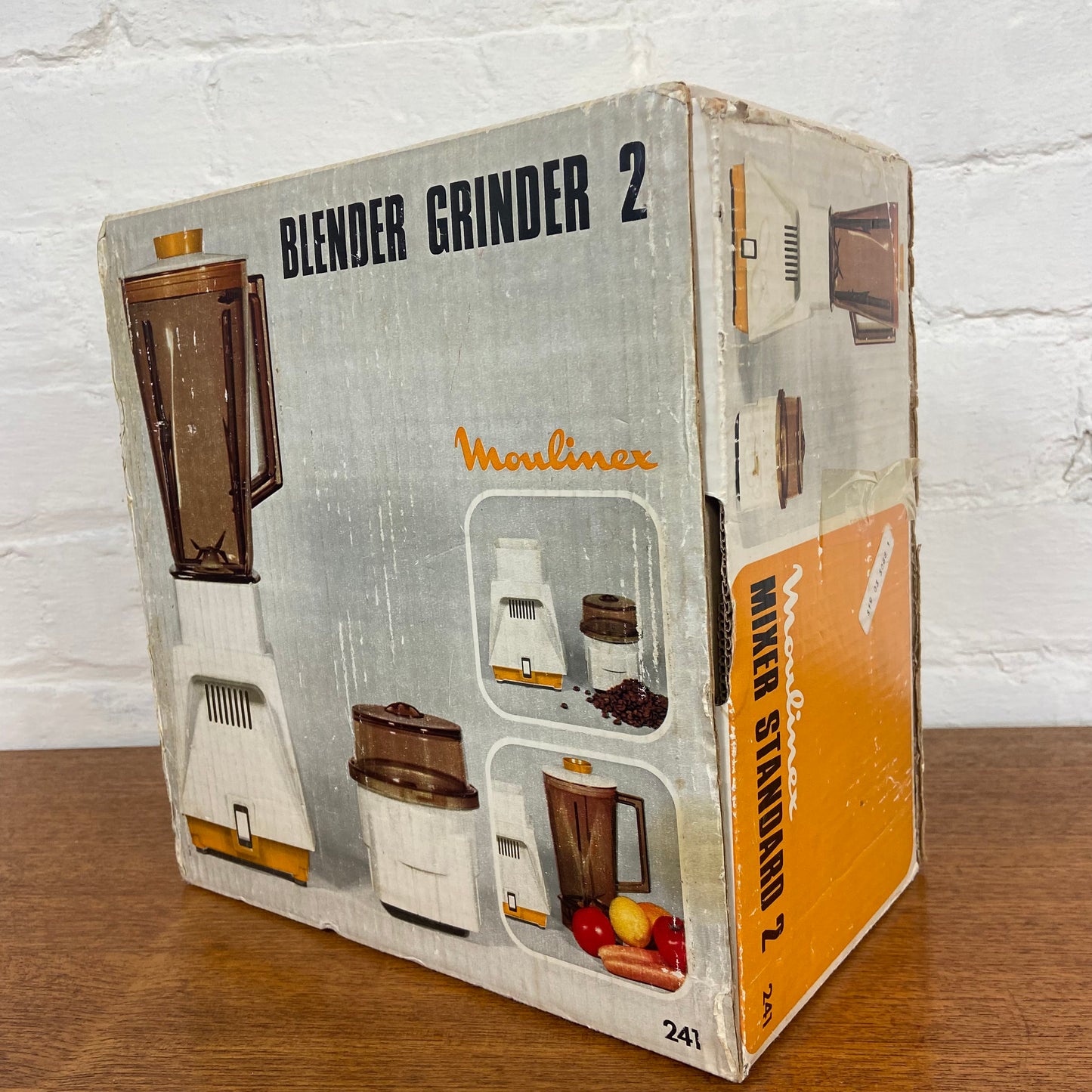 Vintage 1970s Orange Moulinex Mixer Blender 2
