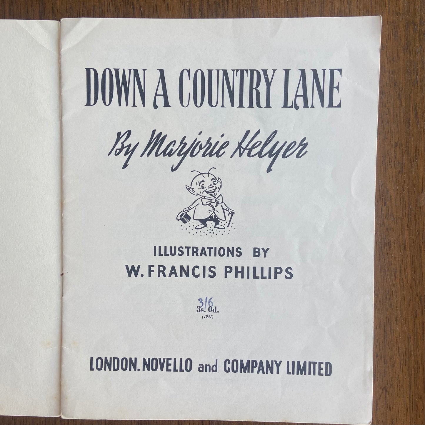 Down a Country Lane Sheet Music by Marjorie Heyler