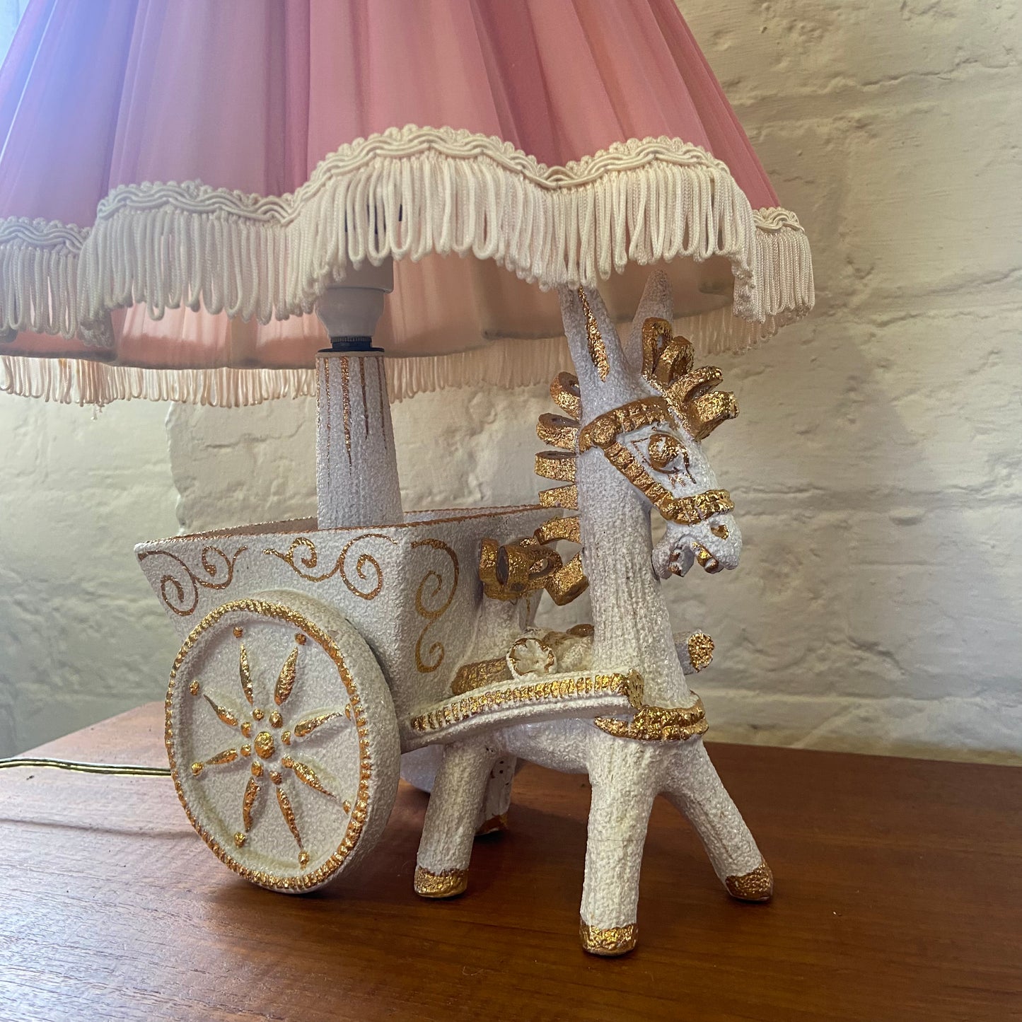 Pink Kitsch Donkey Table Lamp