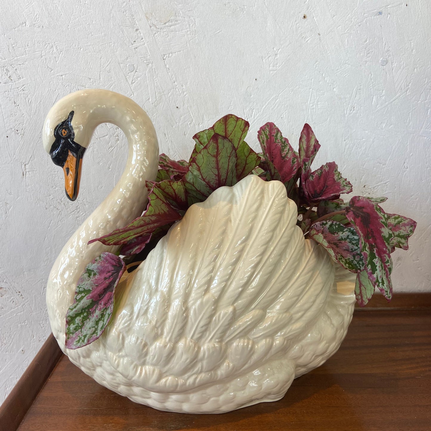 Vintage Dartmouth Ceramic Swan Planter