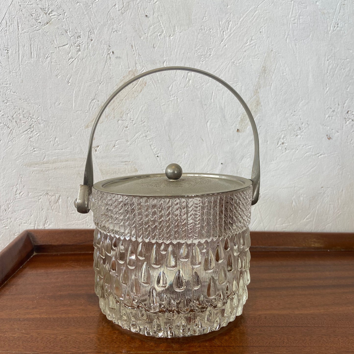 Vintage Cut Glass Lidded Ice Bucket