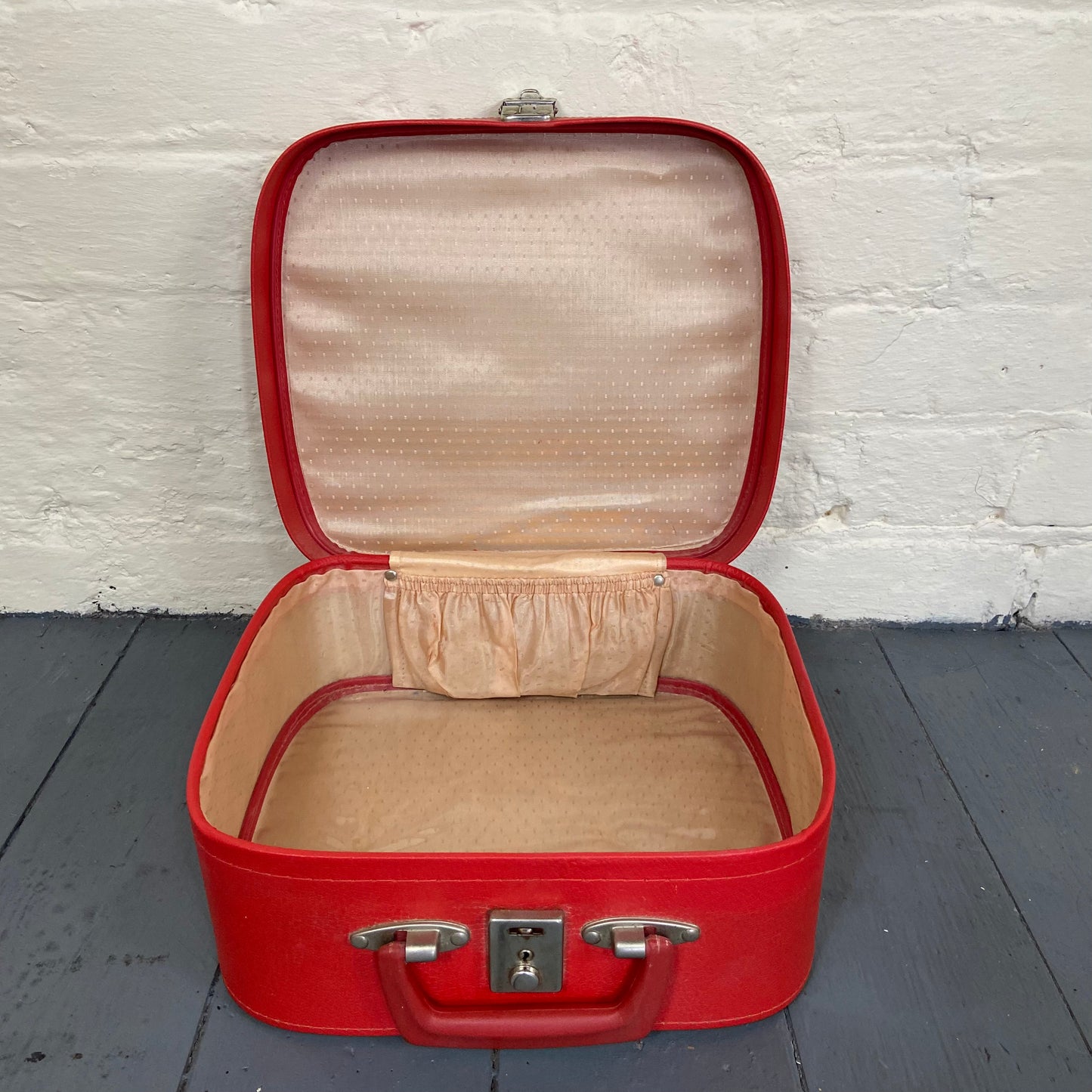 Vintage Red Vanity Suitcase