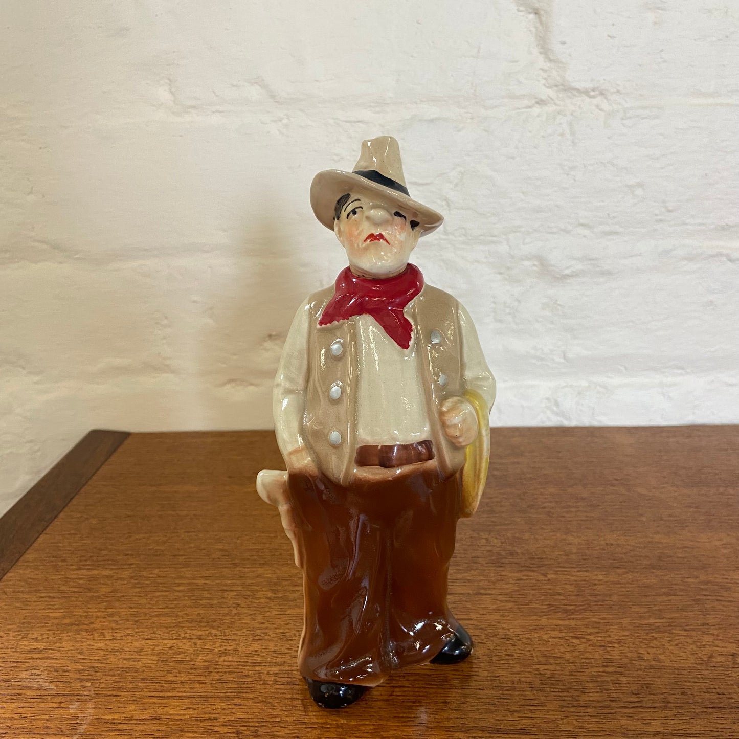 Vintage Ceramic Cowboy Decanter