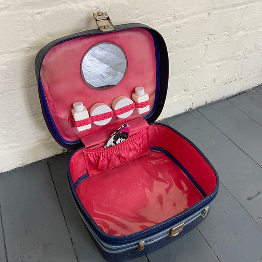 Vintage Blue Vanity Case