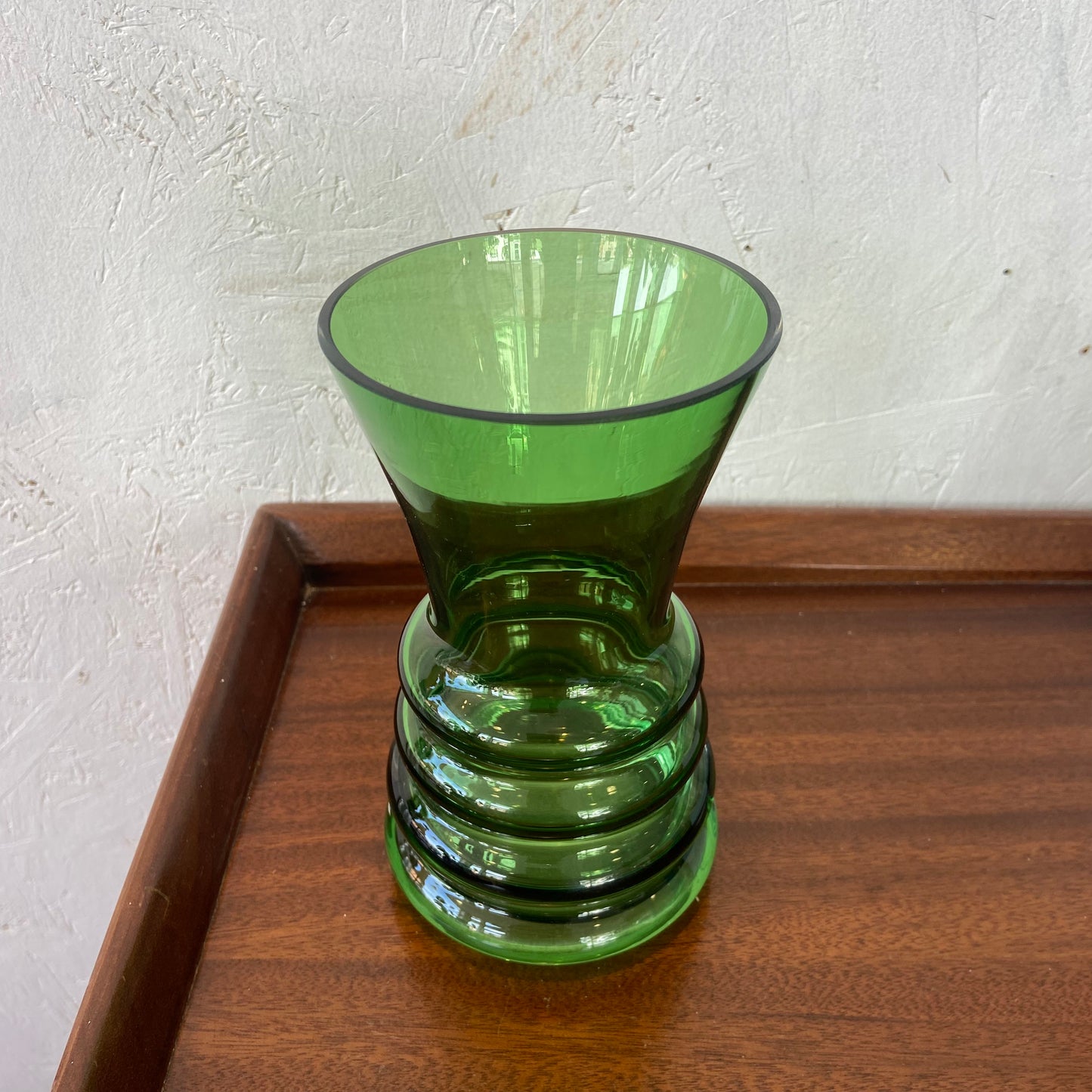 Vintage Green Glass Dartington Vase