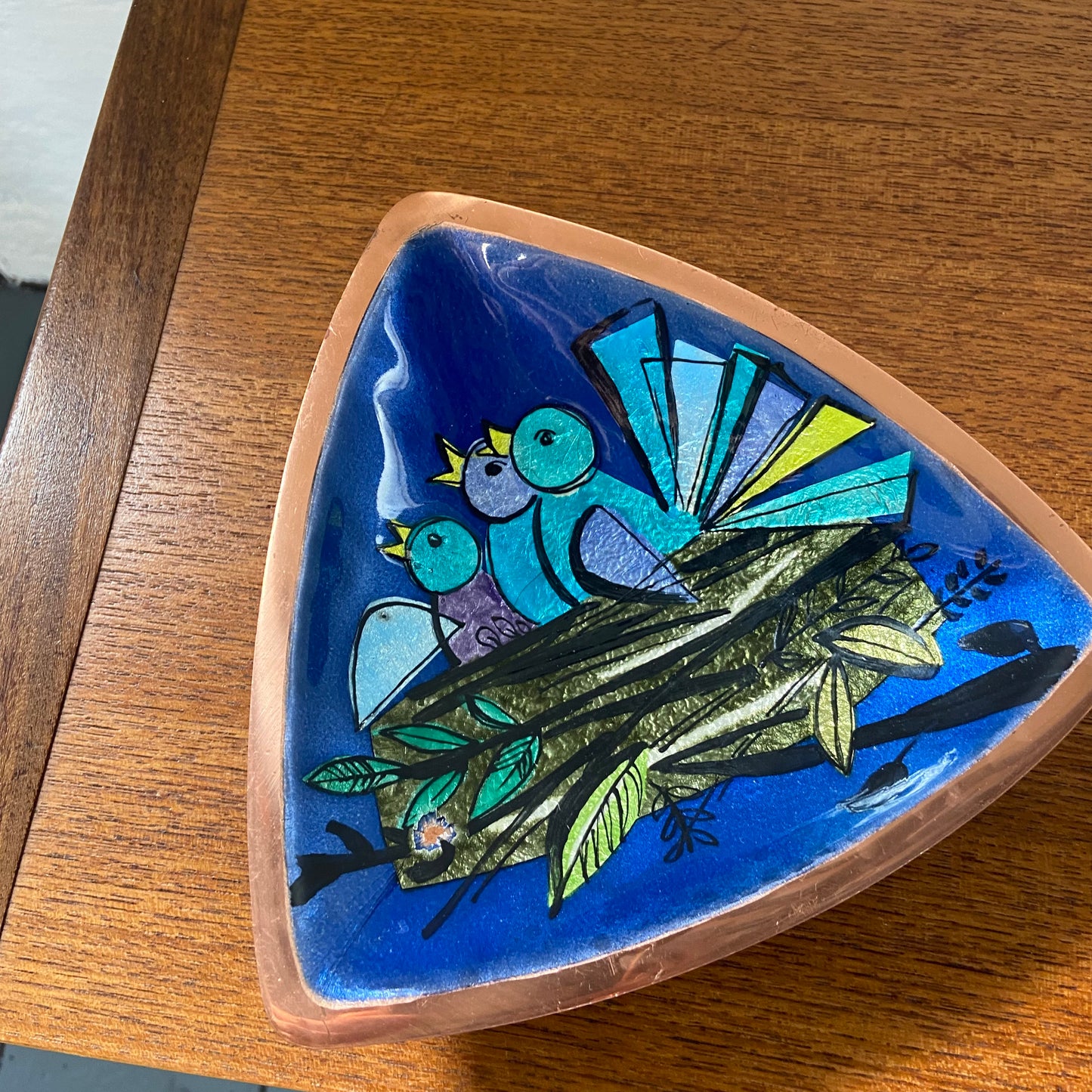 Steinbock -Email Enamel Triangle Trinket Dish