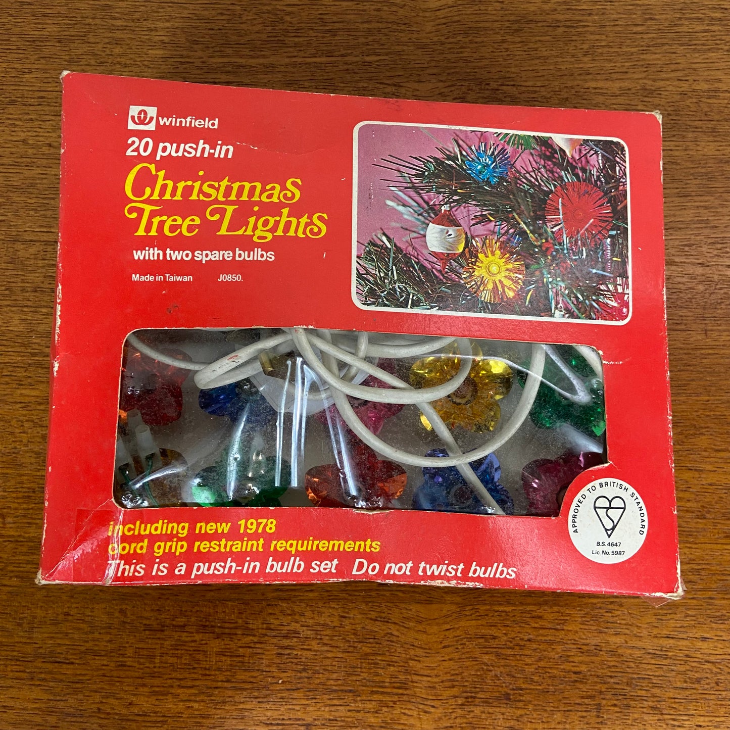 Vintage Winfield Multicoloured Kitsch Christmas Lights