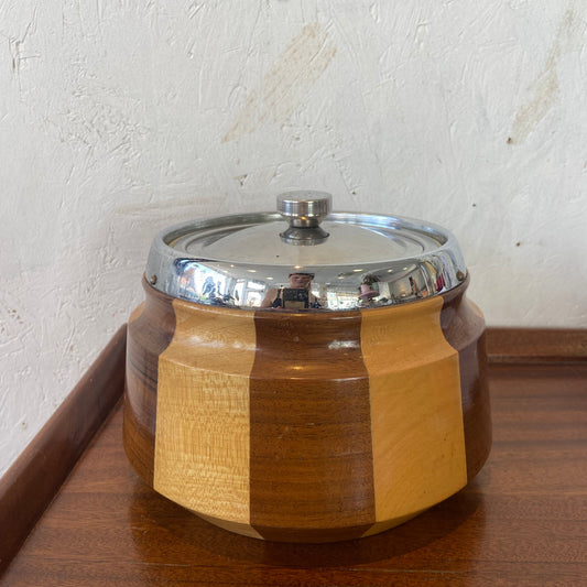 60s Lancraft Woodware Ice Bucket Jar