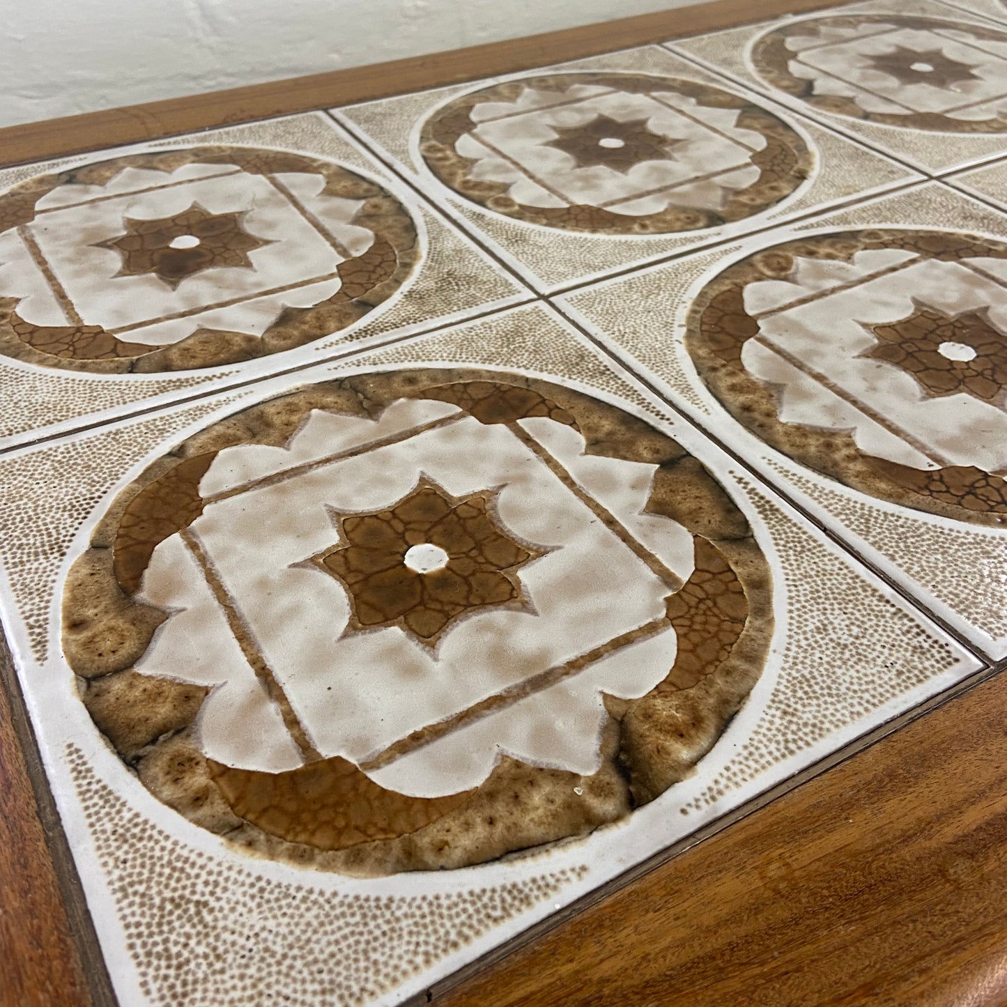 1970s G Plan Teak Ceramic Tile Rectangle Coffee Table