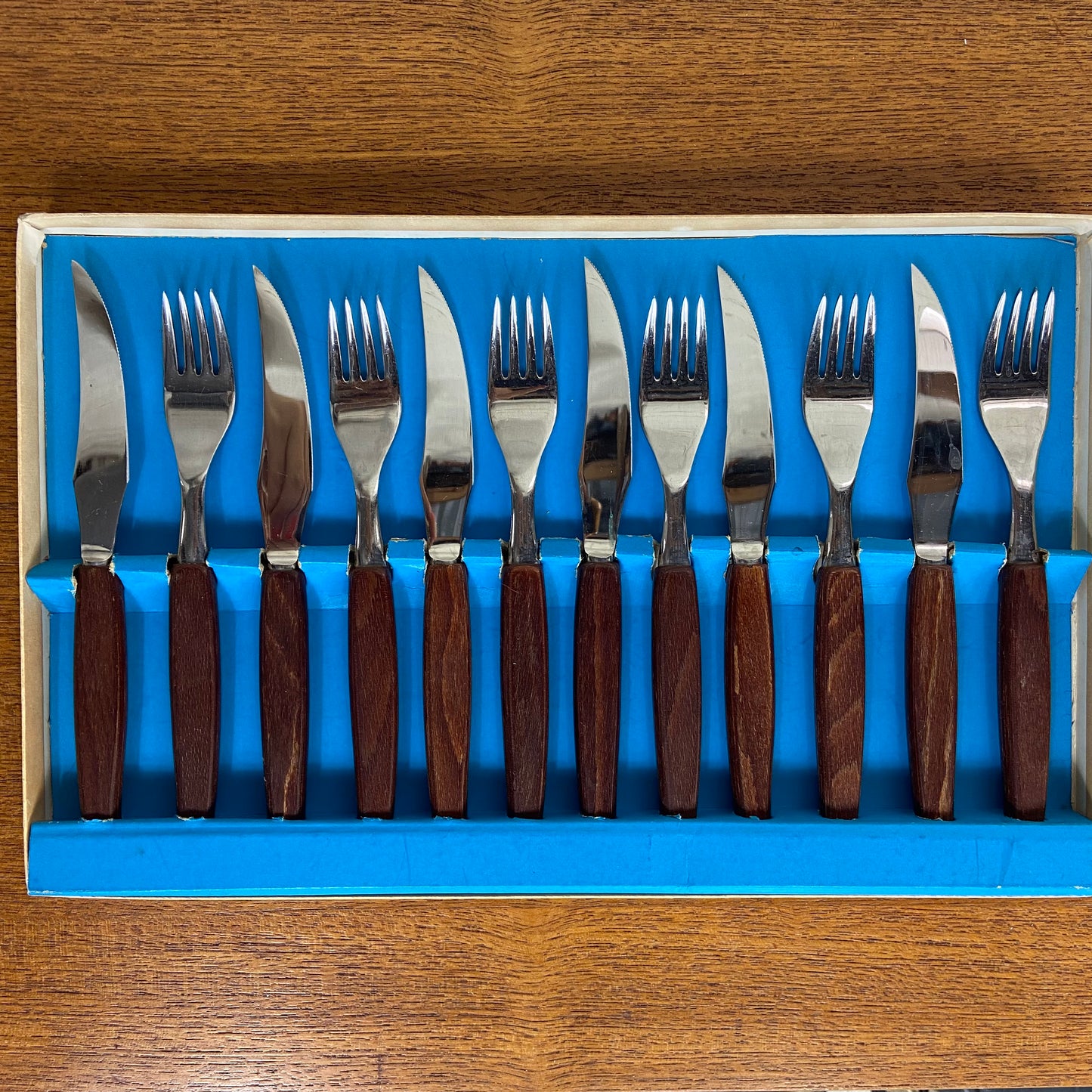 1960s Glosswood Teak Cutlery Set