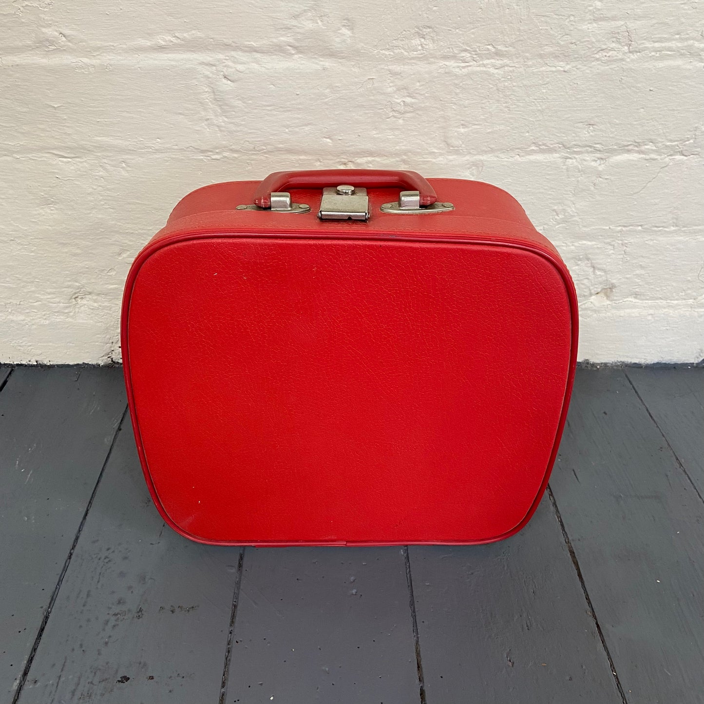 Vintage Red Vanity Suitcase