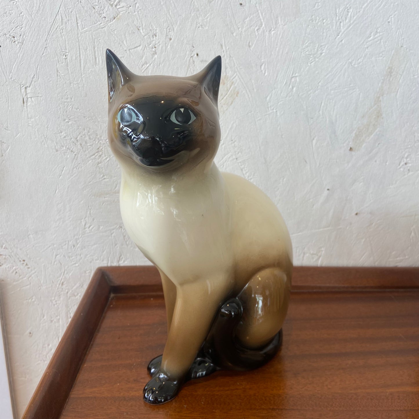 Vintage Kitsch Siamese Cat Ornament