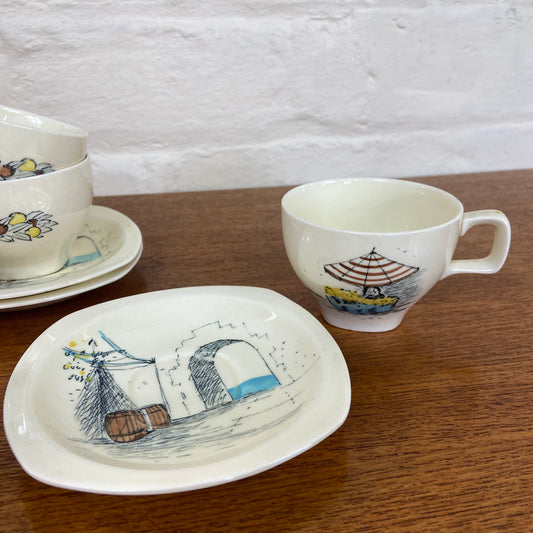 Midwinter Riviera Coffee Cups & Saucers