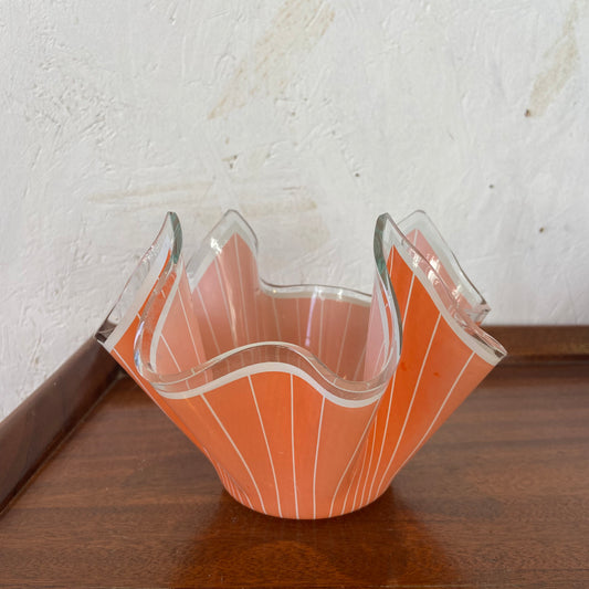 Chance Glass 1960s ‘Cordon’ Hankerchief Vase