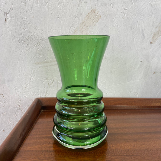 Vintage Green Glass Dartington Vase