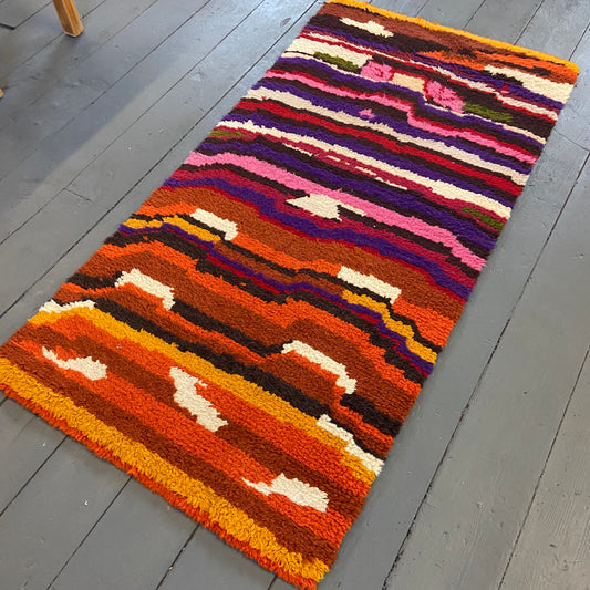 Vintage Moroccan Style Colourful Shag Rug