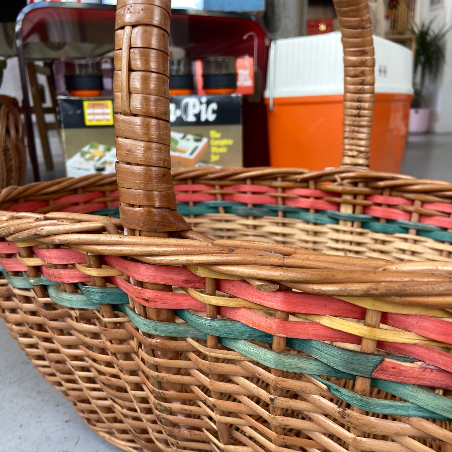 Vintage Wicker Picnic Basket